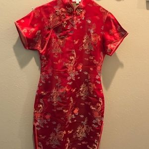 Japanese red dress